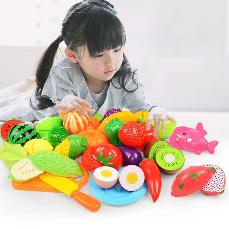 Kitchen Appliances For Kids - Children Fruit Cutting Toys and Vegetables