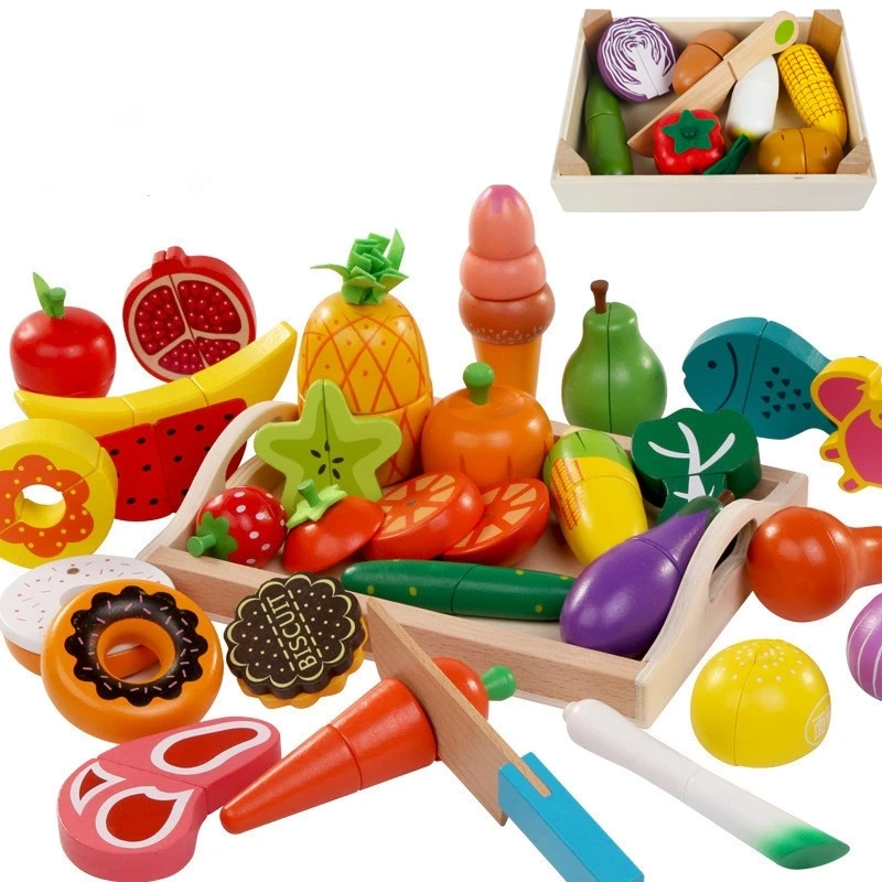 DIY Cute Wooden Cutting Fruit  - Kitchen Appliances For Kids 评论和价格